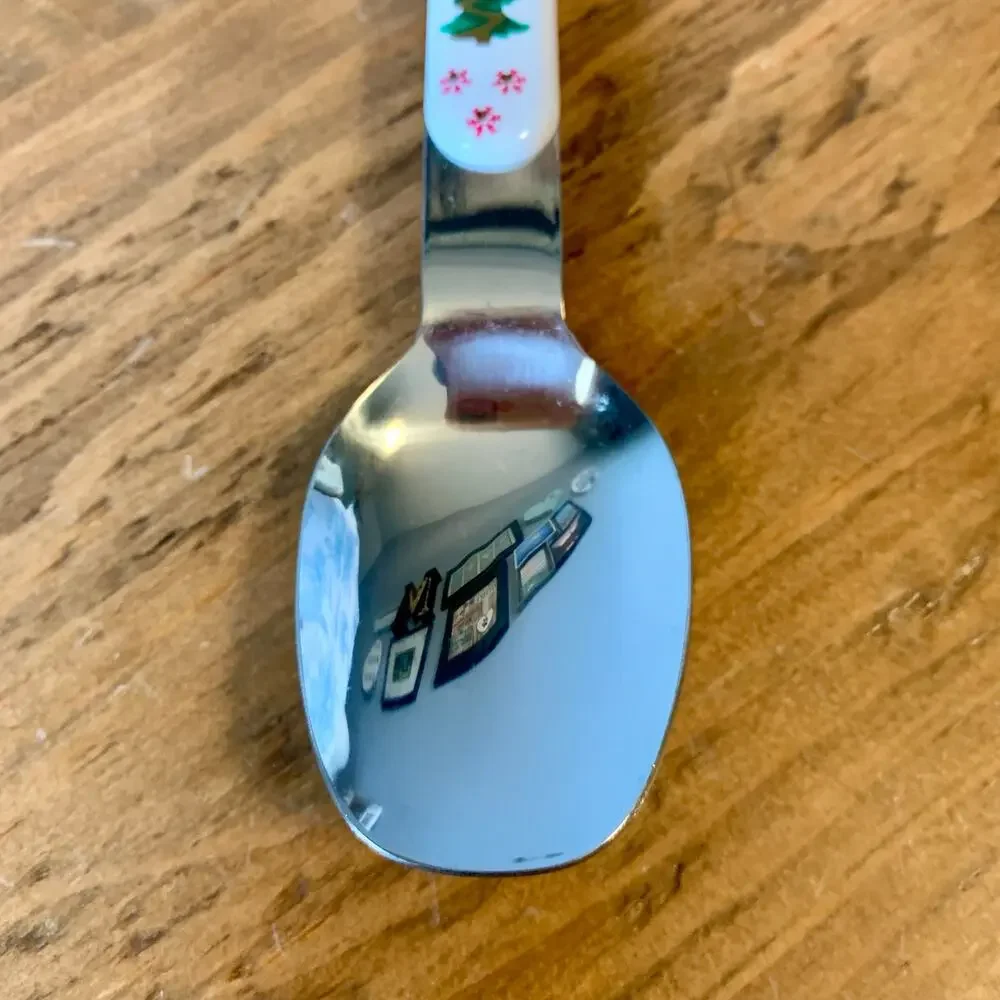 Oneida Colormates Tablespoons Set 7 Holiday Christmas Tree Northland Stainless